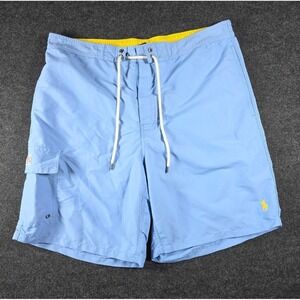 Polo Ralph Lauren Traveler Swim Trunks Blue w/ Pony Lined Nylon Board Shorts XL
